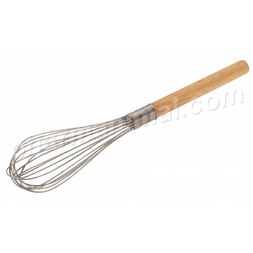 FOUET A LAIT INOX MANCHE BOIS 40 CM  (7j)